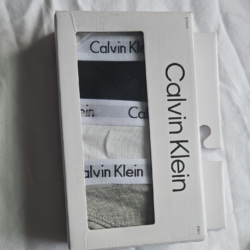 Calvin Klein Womens Underwear 3-Pack - Black, White, Gray